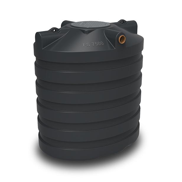 Sicker-/Regenwassertank 7500l Haushalt schwarz (235x192xH235) 250kg