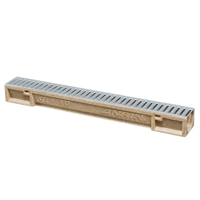ANRIN SELF-100 - inteligentny kanał odpływowy poliester + ocynkowana kratka A15 (108szt/pal) polyboy