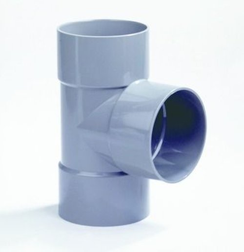 PVC T-piece dia 75 87° 3xM gray
