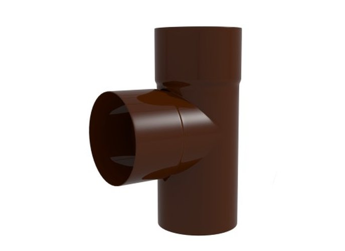 Trójnik PVC śr. 80 87° brązowy