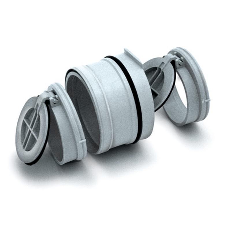 PVC terugslagklep dia 110 dubbel voor in buis  (inw)