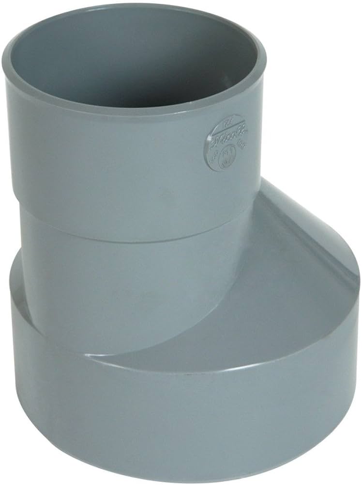 PVC reducer 80/50 eccentric gray long