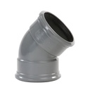 Kolanko PVC ø 125 45° 2xM szare benor SN4