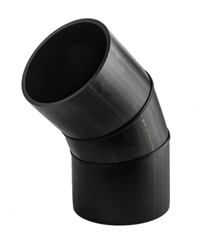 Kolano segmentowe ciśnieniowe PE śr. 280mm 45° SDR17 PN10