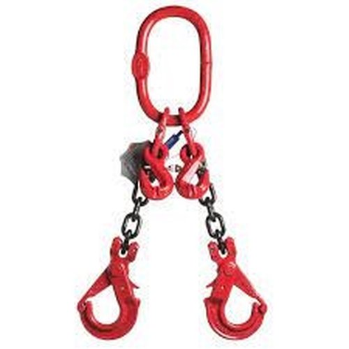 Chain 2 jump dia 8mm - 2.8T/90° 2m with retaining hooks and safety hooks CE approved