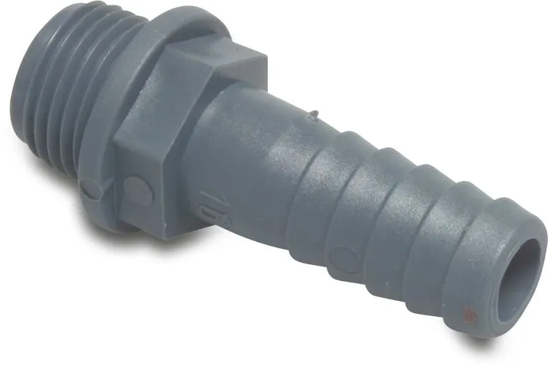 Króciec węża ciśnieniowego PVC 1/2" x 13 mm dr x przelotka węża