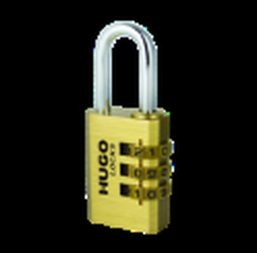 COMBINATION PADLOCK, HUGO, PB 40, BRASS 