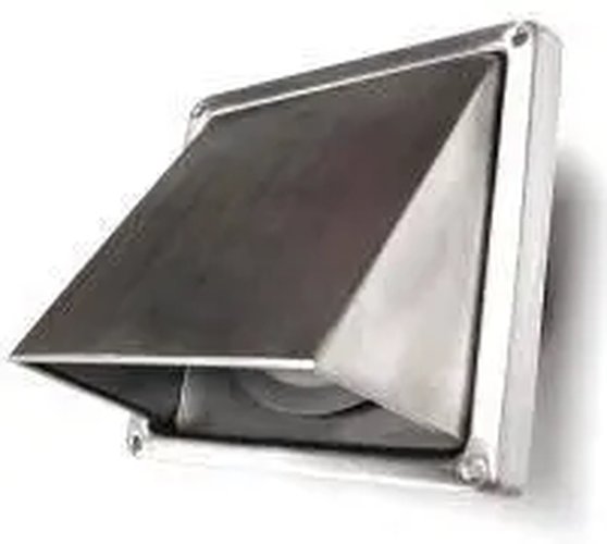 Ventilation grille with central flap stainless steel Ø125