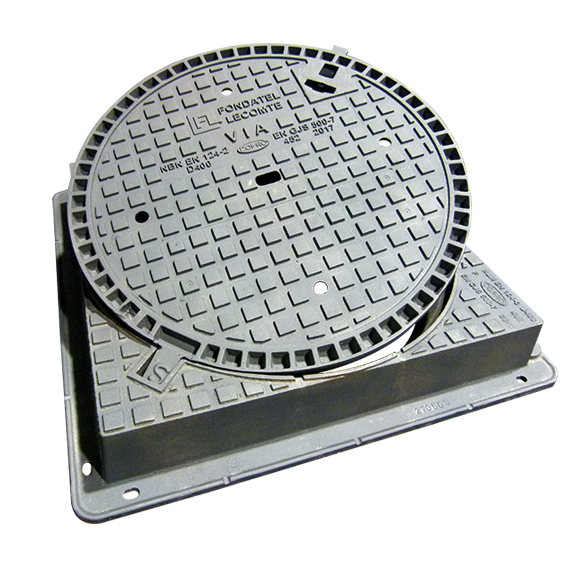 Fahrbahnabdeckung aus Gusseisen VIA8.125L D400 - VK VO=700mm H=125mm COPRO (früher T9)