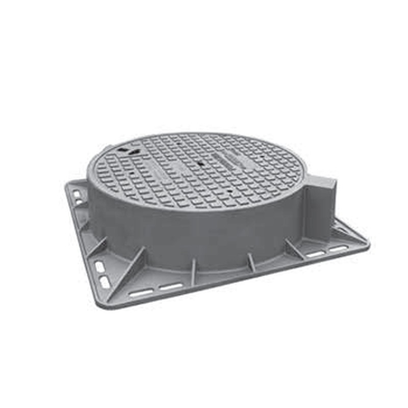 Cast iron roadway cover T107A D400 - RD with foot D400 VO=700mm H=200mm BENOR