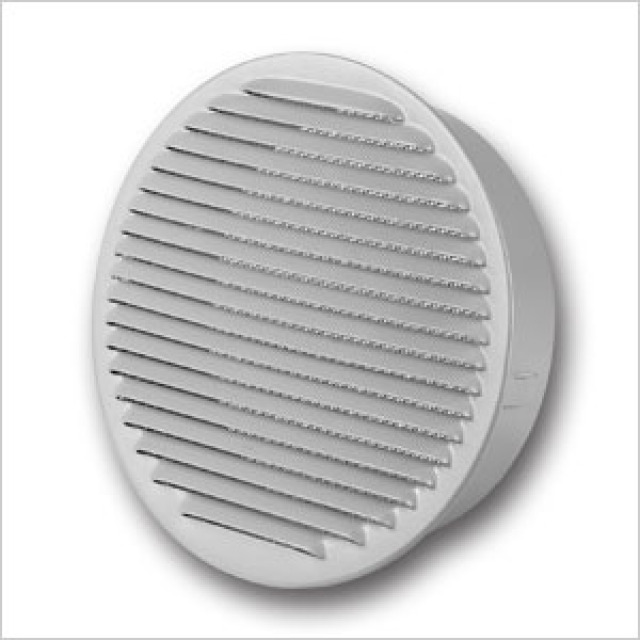 Grille circulaire en aluminium Renson 435/R 120 RAL 9006 NATURE
