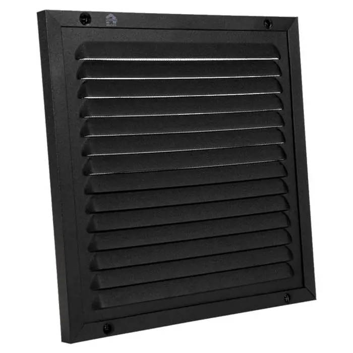 Renson 437 Alu-Gitter schwarz Ral 9005 mit Gitter 20x20
