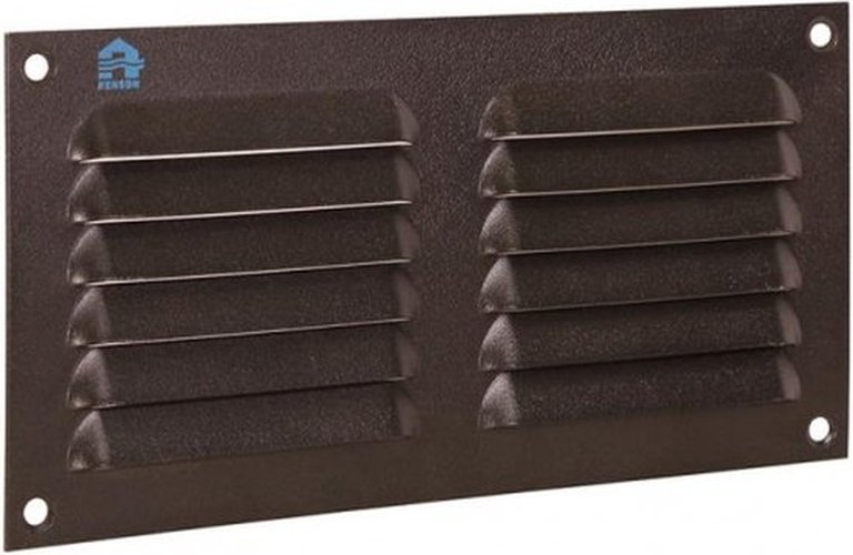 Renson 436 Alu rooster zwart RAL 9005 20x10 zonder gaas 