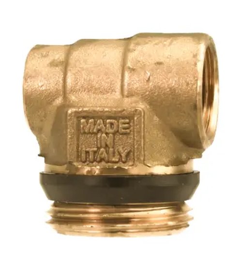 Manifold endpiece brass 1 "m x 3/8 "v x 1/2 "v with sealing ring