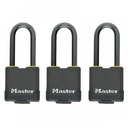 Padlock black laminated 49mm - 38mm shackle