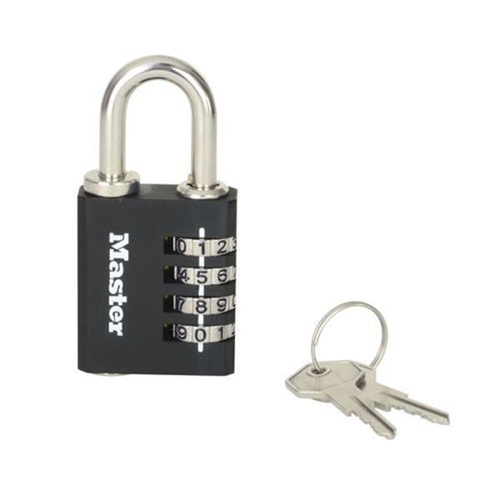 Combinatiehangslot Zwart 40mm - 27mm beugel met reservesleutels 