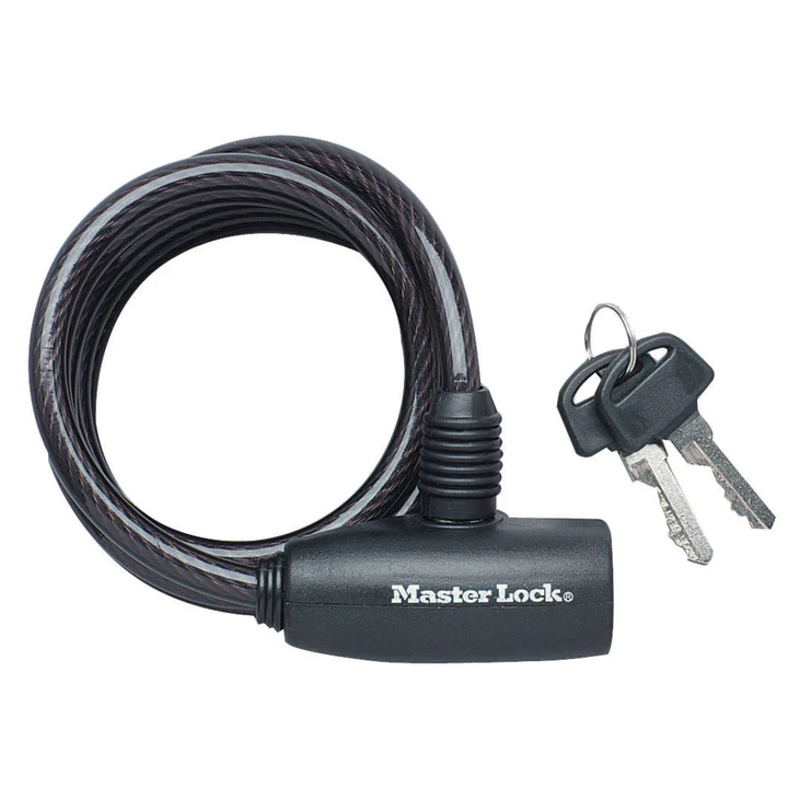 Cable bicycle lock Black with keys 1.8m x 8mm