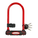 U-lock czerwony 210 mm x 110 mm 13 mm grubości
