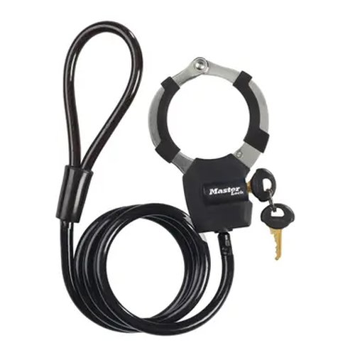 Zamek kablowy Czarny z linką stalową 1m x śr. 8mm