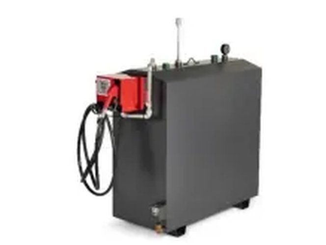 Réservoir métallique prismatique hors sol à double paroi 7300l avec pompe et compteur (garantie 1 an)