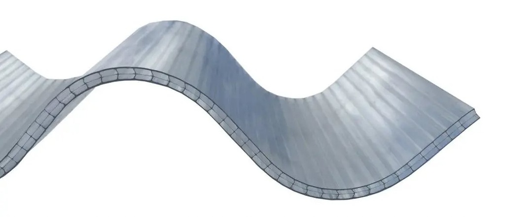 PVC gewellt doppelwandig 1,10x1,53m 177/51 (große Welle)