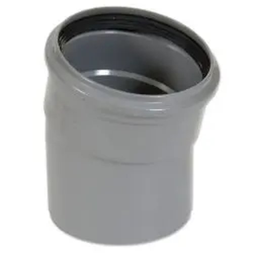 PP Bocht riolering dia 110mm 15° Msp grijs benor SN8