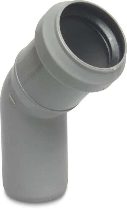 PP Bend sewer pipe dia 110mm 45° Msp gray benor SN8