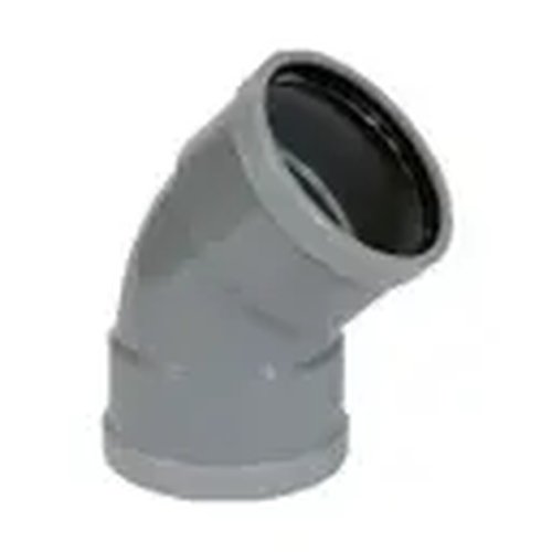 PP Bocht riolering dia 125mm 15° 2xM grijs benor SN8
