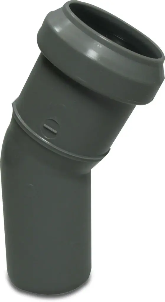 PP Bocht riolering dia 200mm 30° Msp grijs benor SN8 