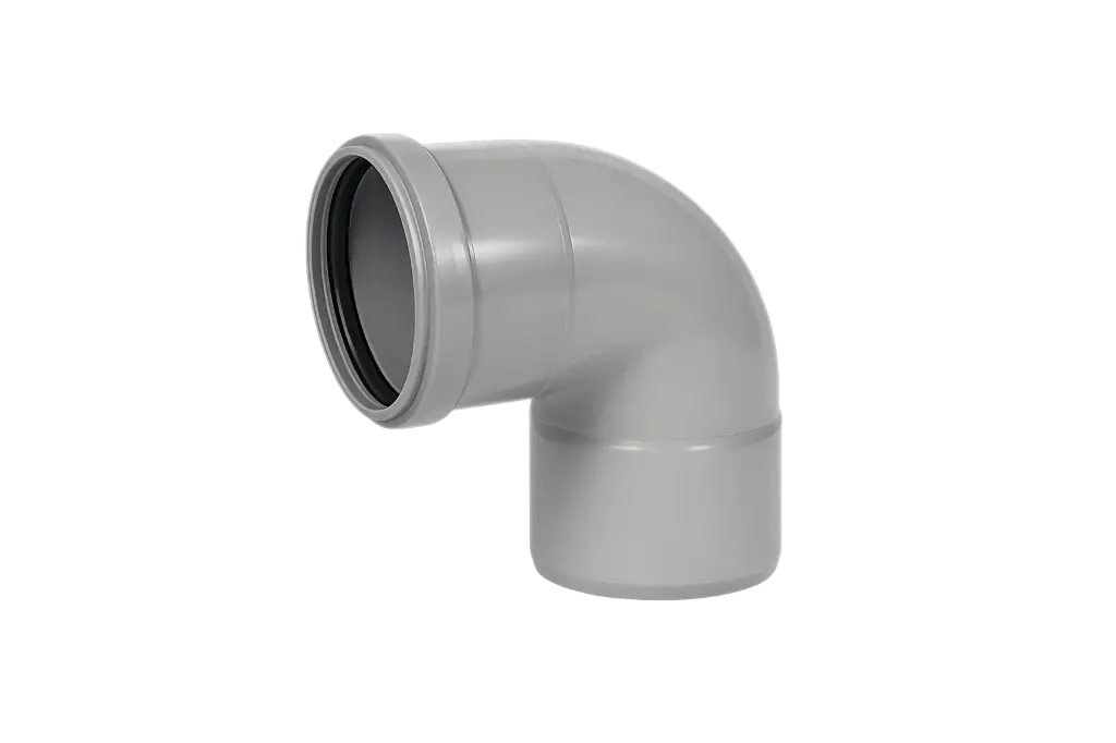 Kolanko PP do rur kanalizacyjnych śr. 200mm 87° 2xM szare benor SN8