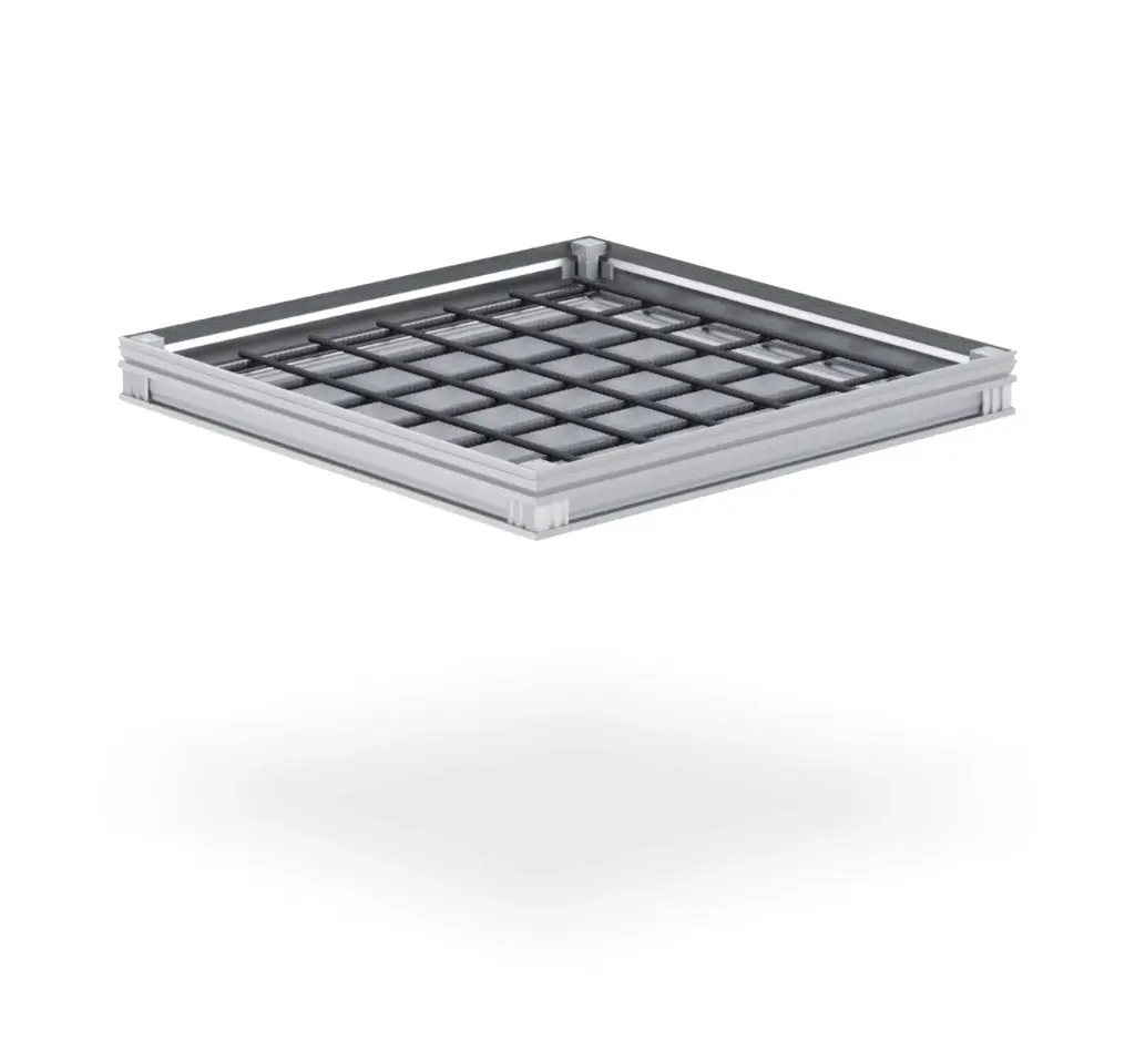 AluCover - frame size 300x300mm - M125 - H72.5