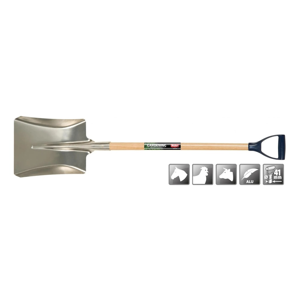 Łopata do balastu alu 340x280 uchwyt D
