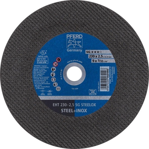[61329820] Disque à tronçonner dia 400-4.8 x 25.4 SG Pferd