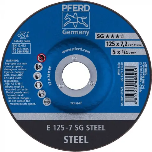 [AFBR125] Disque à tronçonner dia 125-7 SG STEEL Pferd