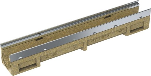 [ANR01800000] ANRIN KC 100 Entwässerungsrinne 1m H15 B13 mit Galvaplatte