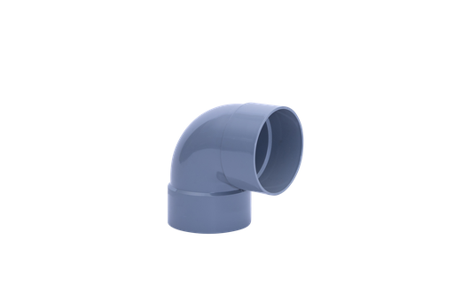 [B504] PVC bend dia 50 45° 2xM gray
