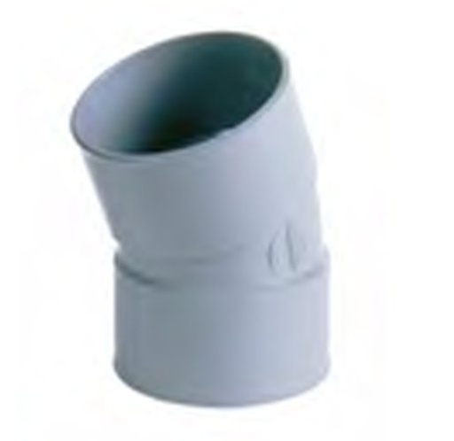 [B752] PVC bend dia 75 20° 2xM gray