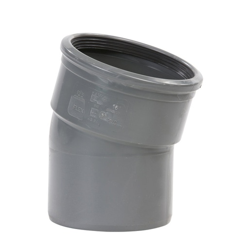[BBS1101] Kolanko PVC ø 110 15° MSp szare benor SN8