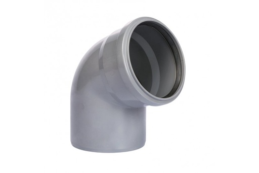[BBS1106] Kolanko PVC śr. 110 67° MSp szare benor SN8