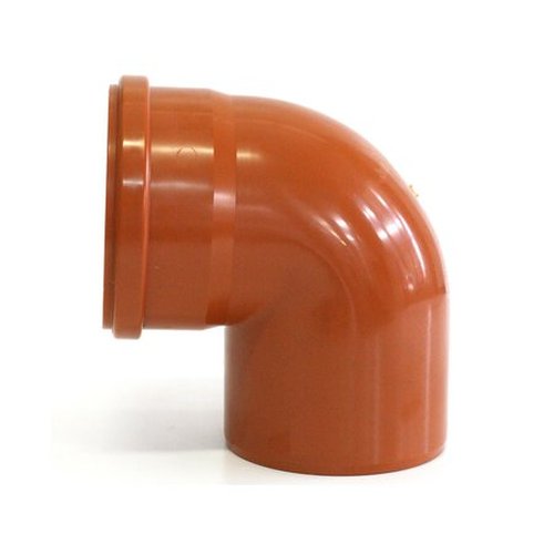 [BBS1108RB] Kolanko PVC śr. 110 87° MSp czerwono-brązowe benor SN8