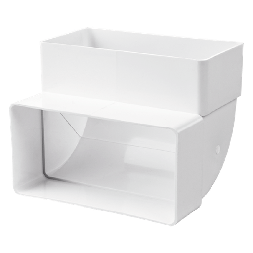 [BH220X55] Bocht rechthoekig 220x55 haaks 90°