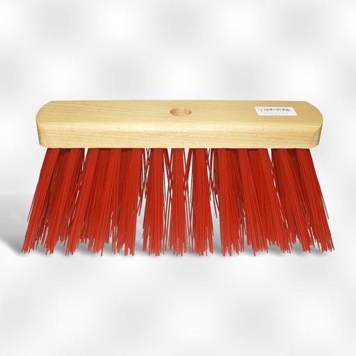 [000520] Brosse balai de rue pur pvc plat laqué naturel 30 cm
