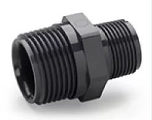[01011197010] PVC druk red nippel 5/4" x 1" (50st/doos)