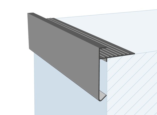 [DAKR6064ANO] Aluminum roof edge standard 60x64mm anodized l=2.5m