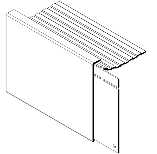[DAKRVB6064ANO] Aluminiowy zacisk łączący krawędź dachu standard 60 mm anodowany