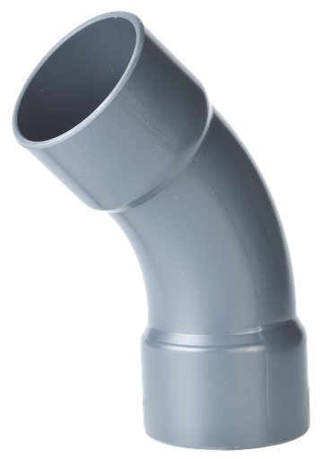 [DRLB1104] PVC-Druckknie lang Ø 110 45° PN12.5