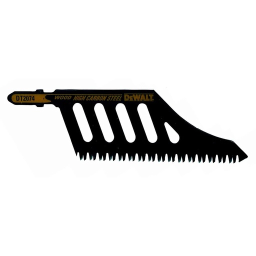 [DT2074-QZ] Jigsaw blade HCS for cutting up to an edge or obstruction in wood <65mm, 118x91x2.5mm, (T142HB)