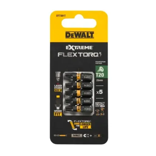 [DT7381T-QZ] IMPACT Torsion 25mm Torx T20 (5szt)
