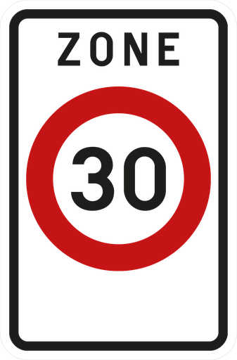 [F4A] Znak drogowy F4A Początek strefy 30 SB250 400x600