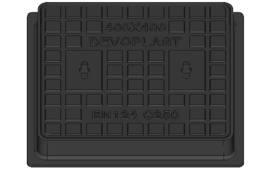 [GD11025T] Gietijzer deksel KM=110x110 VO=100x100 C250 